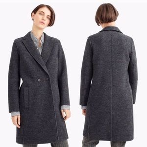 J Crew Daphne Boiled Wool Topcoat Grey sz 4